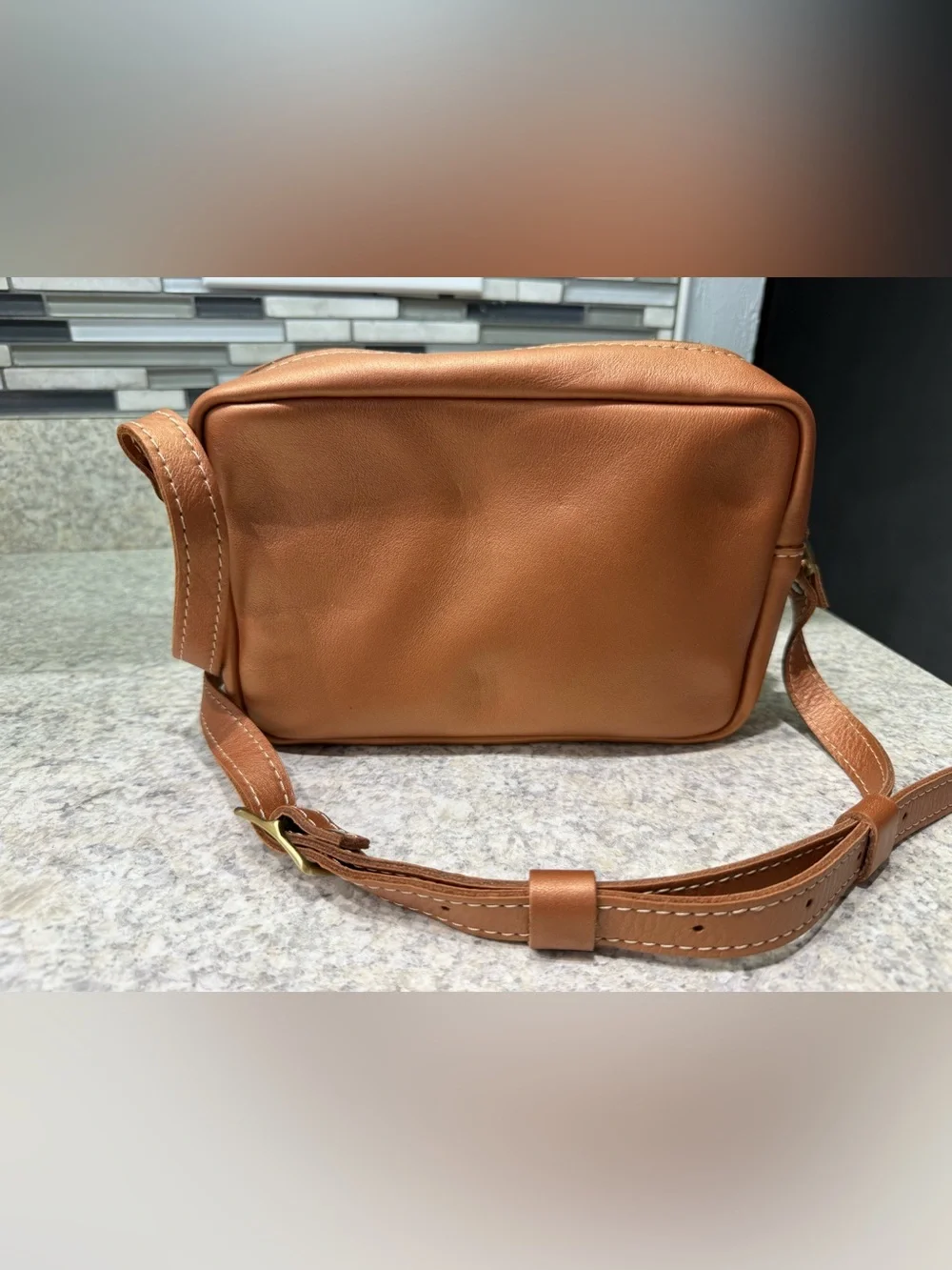 Portland Leather sparkly Hava Large Camera bag